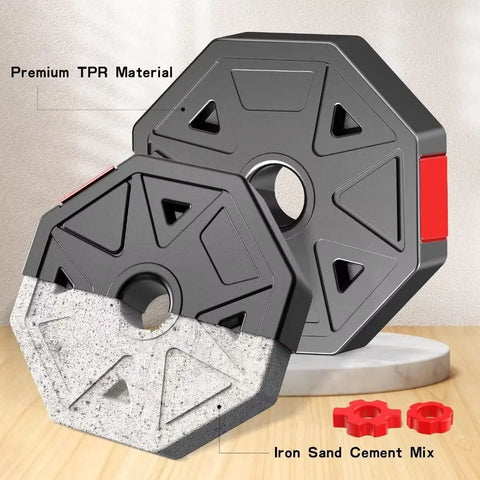 Adjustable Dumbbell to Barbell Fitness Set – 44lbs Anti-Slip Grip, 3-in-1 Home Gym Strength Training Barbell Weight Set