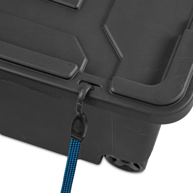 Extra Large 40 Gallon Wheeled Storage Bin Durable Plastic Container with Drip Resistant Lid Ergonomic Handle Easy Transport