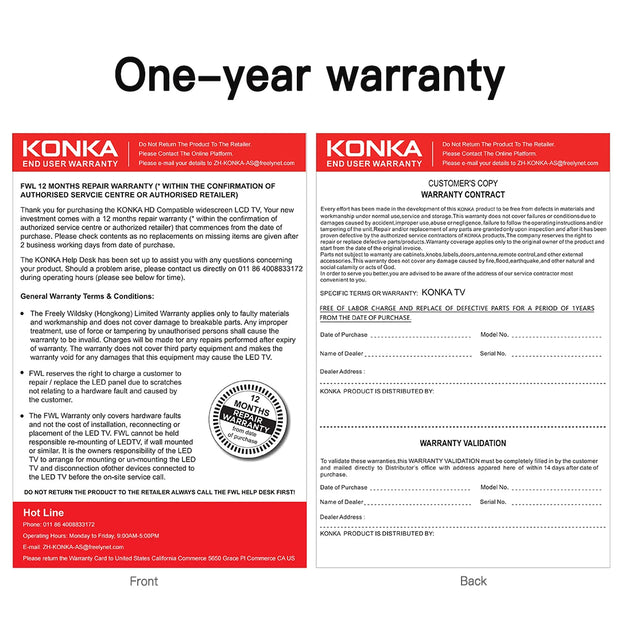 KONKA 32" Smart TV Tizen OS Built-in 30W Soundbar HDR10 V-Max Display Theater Audio Dynamic Sound 1Y Warranty