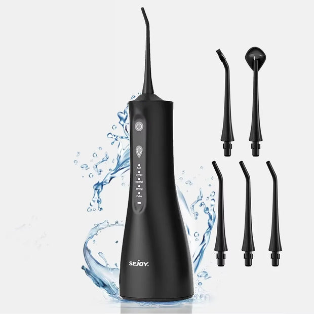 SEJOY Water Flosser Professional For Teeth, Gums, Braces, Dental Care, Electric Power With 5 Settings, 5 Tips For Multiple Users