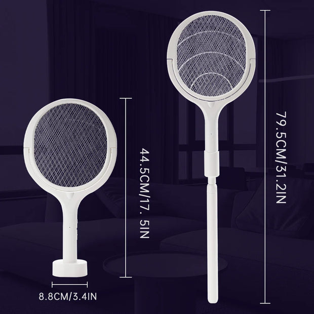 6 in 1 3500V Multifunctional Mosquito Killer Adjustable Mosquito Swatter USB Rechargeable Fly Trap Household Tool