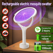 6 in 1 3500V Multifunctional Mosquito Killer Adjustable Mosquito Swatter USB Rechargeable Fly Trap Household Tool