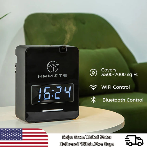 Namste WIFI Bluetooth Diffuser Aromatherapy 300ML Capacity Air Purifier Essential Oil Fresheners for Home 1000m³ HVAC 8W Power