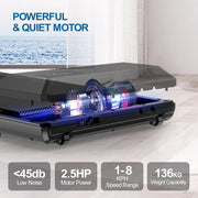 350lbs Treadmill for Home 2.5HP Treadmills Walking Pad LCD Digital Data Display 2in1 Walking Running Fitness Exercise Machine