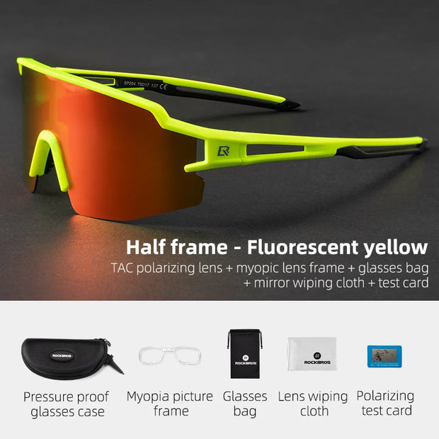 ROCKBROS Cycling Glasses Polarized UV400 Protection Bicycle Sunglasses Men Women Photochromic MTB Road Bicycle Goggles Eyewear