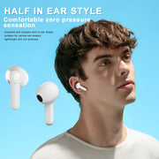 Wireless earphones with microphone, long-lasting battery and charging case design, suitable for in-ear use of gaming music