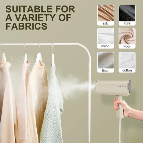 Sejoy Handheld Garment Steamers for Clothes Portable Travel Garment Steamer Fast Heating Fabric Wrinkles Remover