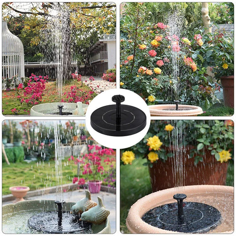 New Mini Solar Water Fountain Pool Pond Waterfall Fountain Garden Supplies Decoration Outdoor Solar Powered Fountain Bird Baths