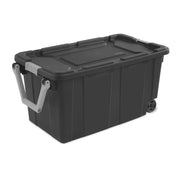Extra Large 40 Gallon Wheeled Storage Bin Durable Plastic Container with Drip Resistant Lid Ergonomic Handle Easy Transport