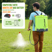 4 Gallon Battery Powered Backpack Sprayer 16L Agriculture Spray 100 PSI 5 Nozzles Electric Graden Sprayer