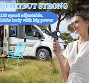 Portable Fan 120-Speed Digital Display Ice Cooling Tech Stylish Semiconductor Condensation Mini Personal Fan  for Home, Office