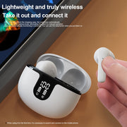 Wireless earphones with microphone, long-lasting battery and charging case design, suitable for in-ear use of gaming music