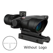 4X32 Hunting Riflescope Real Fiber Optics Grenn Red Dot Illuminated Etched Reticle Tactical Optical Sight